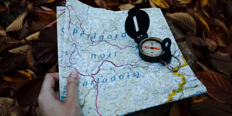 Topo Map with Compass