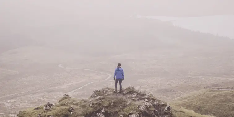 Hiking a Summit with Fog