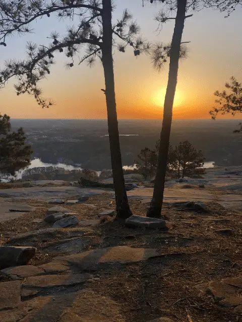 Sunrise from top of Stone Mountain